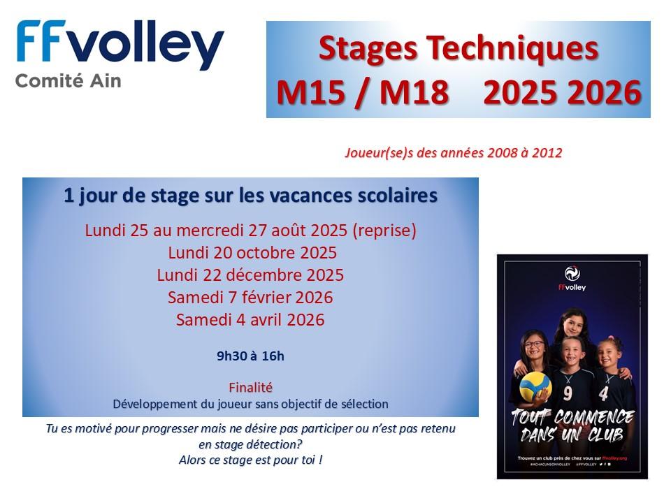 Presentation stages techniques m15 m18 25 26